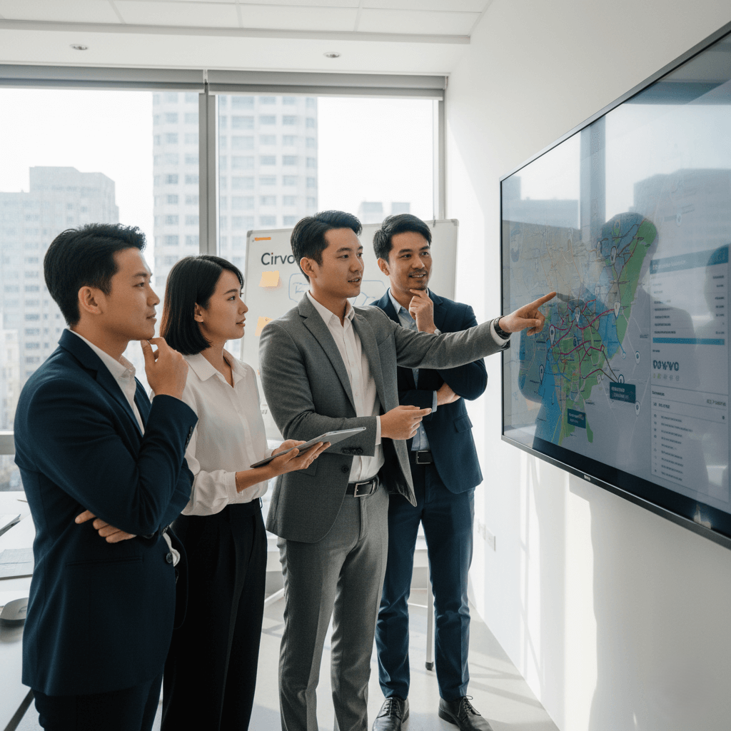 Cirvo 營運規劃團隊在辦公室討論